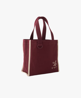 To b. by agnès b. To b. by agnes b.× green label relaxing コットン パイピング ミニトートバッグ ボルドー