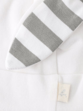 ENFANT ベビー ベビー ラパン 帽子 ホワイト×グレー