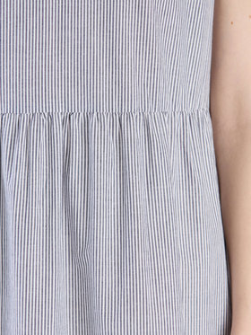 To b. by agnès b. 【Outlet】ストライプブイネックドレス ネイビー