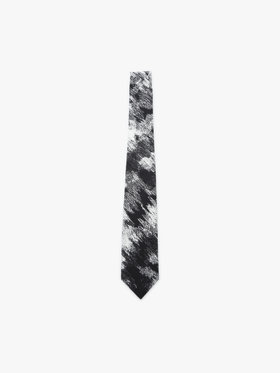 HOMME メンズ メンズ プリント コットン ネクタイ ”Mountain” ブラック
