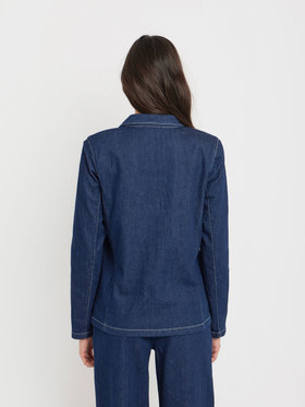 FEMME ウィメンズ デニム 長袖 シングルブレストジャケット ネイビー