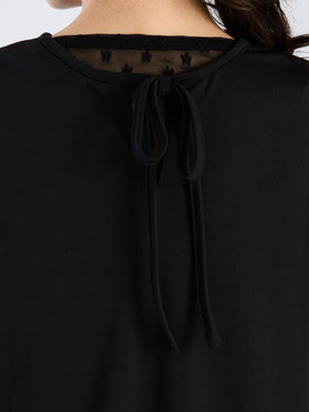 To b. by agnès b. 【Outlet】バックリボンジャージードレス ブラック