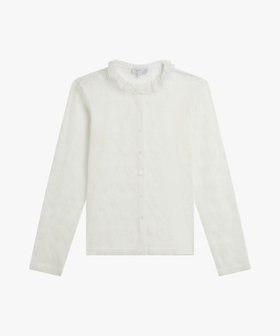 FEMME ウィメンズ レース  長袖 シャツ "Marie-Claire" アイボリー