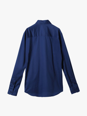 HOMME メンズ 【Outlet】メンズ 刺繍 コットン 長袖 シャツ "Thomas" ブルー系その他