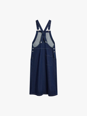 FEMME ウィメンズ デニム ジップ サロペット ワンピース "Jardi" ネイビー