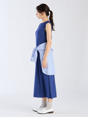 To b. by agnès b. 【Outlet】バックリボンジャージードレス ブルー