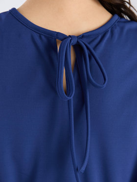 To b. by agnès b. 【Outlet】バックリボンジャージードレス ブルー