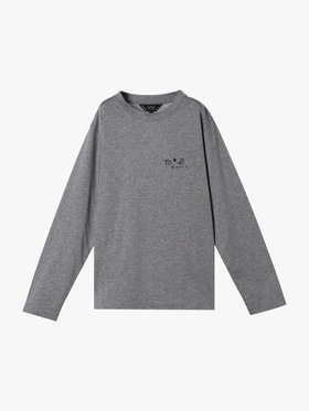 To b. by agnès b. 【Outlet】ツーレイヤードボーダーTシャツ グレー×ホワイト