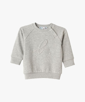 ENFANT ベビー ベビー "b." ロゴ コットン 長袖 スウェット グレー