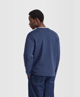 HOMME メンズ メンズ コットン メルトン 長袖 カーディガンプレッション "Khelian" ブルー系その他