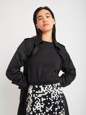 FEMME ウィメンズ コットン 半袖 Tシャツ ”Christof” ブラック