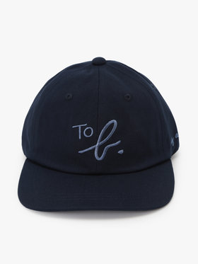 To b. by agnès b. ”To b.” ビッグロゴ 刺繍 キャップ ネイビー