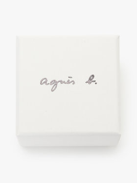 FEMME ウィメンズ 2way ハート ピアス ”Carving of love” ピンクベージュ