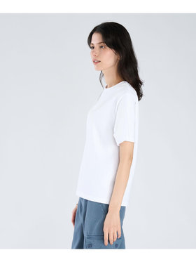 FEMME ウィメンズ コットン 半袖 Tシャツ ”Christof” ホワイト