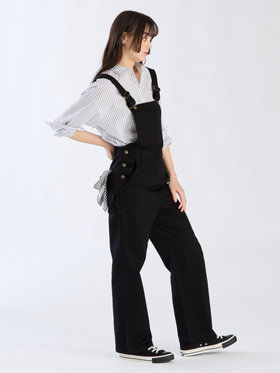 To b. by agnès b. コットンツイル オーバーオール ブラック