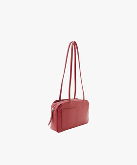 FEMME ウィメンズ レザー ショルダーバッグ "Lucie" レッド