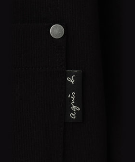 HOMME メンズ メンズ コットン 長袖 プレッションカーディガン "Kheli" ブラック