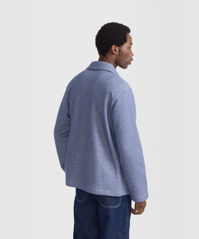 HOMME メンズ メンズ コットン 長袖 ジャケット "Mandarin" ブルー系その他