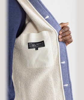 HOMME メンズ メンズ コットン 長袖 ジャケット "Mandarin" ブルー系その他