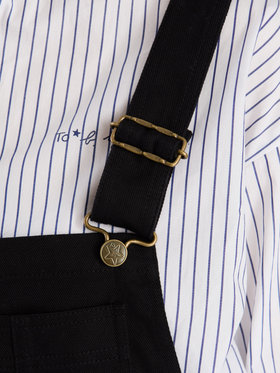 To b. by agnès b. コットンツイル オーバーオール ブラック