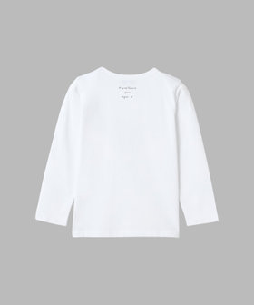 ENFANT ユニセックス キッズ プリント コットン 長袖 Tシャツ agnes b.×mayumi yamase ホワイト