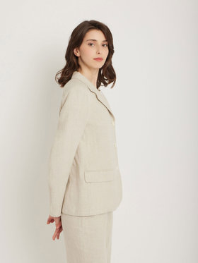 FEMME ウィメンズ リネン テーラードジャケット ベージュ