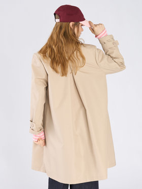 To b. by agnès b. ツイル Aライン コート "Pimilico" オフホワイト