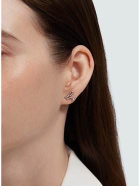 FEMME ウィメンズ 2way ハート ピアス ”Carving of love” シルバー