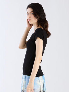 FEMME ウィメンズ コットン 半袖 Tシャツ ”Le Chic” ブラック
