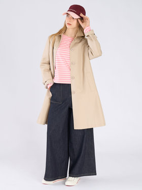 To b. by agnès b. ツイル Aライン コート "Pimilico" オフホワイト