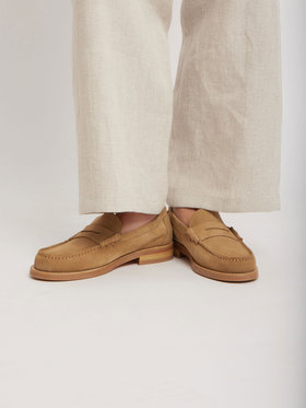 FEMME ウィメンズ カーフスキンレザー ローファー ”Denise” ベージュ