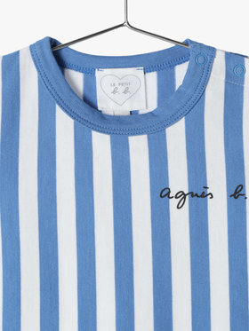 ENFANT ベビー 【Outlet】S179 L ROBE ベビー ワンピース ブルー×ホワイト