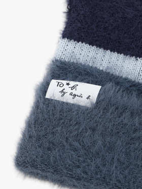 To b. by agnès b. 【Outlet】バイカラー ニット グローブ ネイビー