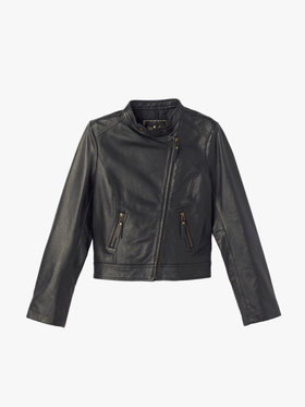 To b. by agnès b. レザー ライダースジャケット ブラック