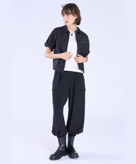 To b. by agnès b. ボックスカット 半袖 シャツ ブラック