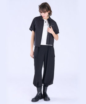 To b. by agnès b. ボックスカット 半袖 シャツ ブラック