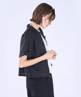 To b. by agnès b. ボックスカット 半袖 シャツ ブラック