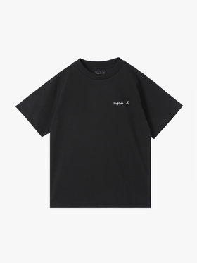 FEMME ウィメンズ ミニロゴ コットン 半袖 Tシャツ "Christof" ブラック