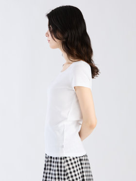 FEMME ウィメンズ コットン 半袖 Tシャツ "Le Chic" ホワイト