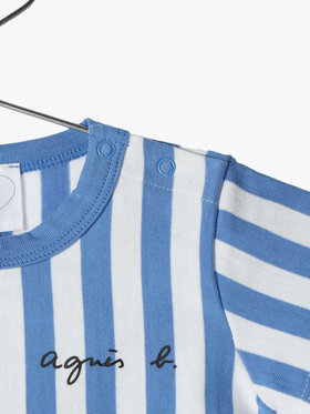 ENFANT ベビー 【Outlet】S179 L ROBE ベビー ワンピース ブルー×ホワイト