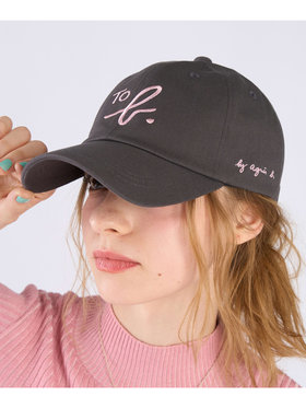 To b. by agnès b. ”To b.” ビッグロゴ 刺繍 キャップ チャコールグレー