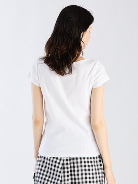 FEMME ウィメンズ コットン 半袖 Tシャツ "Le Chic" ホワイト