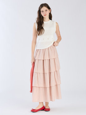 To b. by agnès b. シアーニット カーディガン ピンク