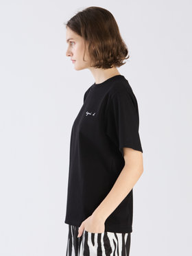 FEMME ウィメンズ ミニロゴ コットン 半袖 Tシャツ "Christof" ブラック