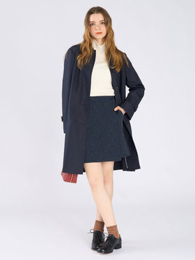 To b. by agnès b. ツイル Aライン コート "Pimilico" ネイビー