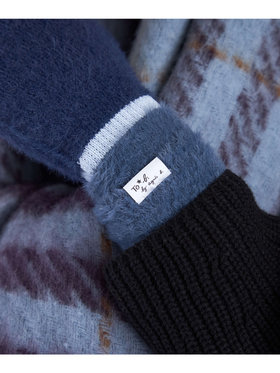 To b. by agnès b. 【Outlet】バイカラー ニット グローブ ネイビー