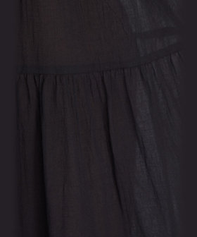 To b. by agnès b. コットン シフォン ティアード ワンピース ブラック