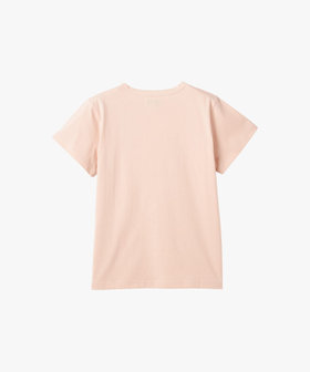 FEMME ウィメンズ アイコニック プリント コットン 半袖 Tシャツ "Point d'ironie" ピンク系その他