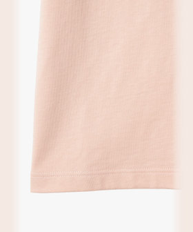 FEMME ウィメンズ アイコニック プリント コットン 半袖 Tシャツ "Point d'ironie" ピンク系その他