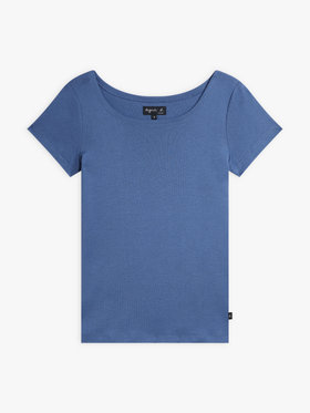 FEMME ウィメンズ 【Outlet】コットン 半袖 Tシャツ "Le Chic" ブルー